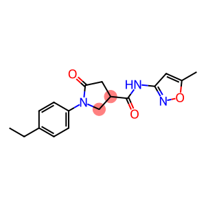 1-(4-ethylphenyl)-N-(5-methyl-3-isoxazolyl)-5-oxo-3-pyrrolidinecarboxamide