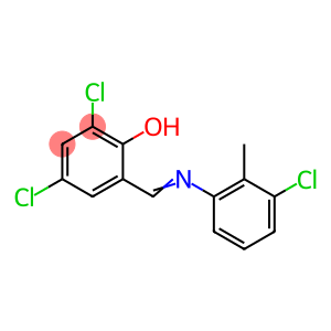 2,4-dichloro-6-{(E)-[(3-chloro-2-methylphenyl)imino]methyl}phenol