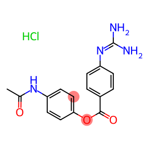 4-((aminoiminomethyl)amino)benzoicacid4-(acetylamino)phenylesterhydrochlo