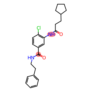 4-chloro-3-[(3-cyclopentylpropanoyl)amino]-N-(2-phenylethyl)benzamide