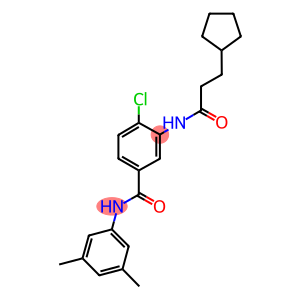4-chloro-3-[(3-cyclopentylpropanoyl)amino]-N-(3,5-dimethylphenyl)benzamide
