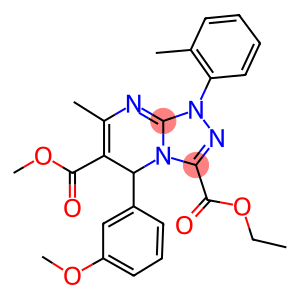 3-ethyl 6-methyl 5-(3-methoxyphenyl)-7-methyl-1-(2-methylphenyl)-1,5-dihydro[1,2,4]triazolo[4,3-a]pyrimidine-3,6-dicarboxylate