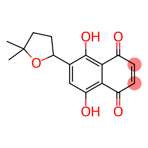 1,4-Naphthalenedione, 5,8-dihydroxy-6-(tetrahydro-5,5-dimethyl-2-furanyl)-