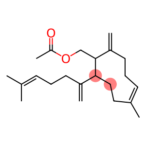 5-Cyclononene-1-methanol, 5-methyl-9-methylene-2-(5-methyl-1-methylene-4-hexenyl)-, acetate (9CI)