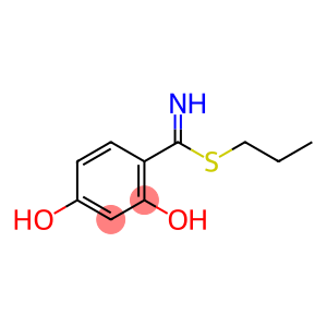 Benzenecarboximidothioic acid, 2,4-dihydroxy-, propyl ester (9CI)