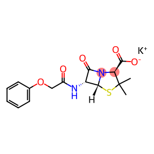 4-Thia-1-azabicyclo(3.2.0)heptane-2-carboxylic acid, 3,3-dimethyl-7-oxo-6-(2 -phenoxyacetamido)-, monopotassium salt