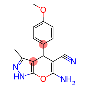 6-AMINO-4-(4-METHOXY-PHENYL)-3-METHYL-1,4-DIHYDRO-PYRANO[2,3-C]PYRAZOLE-5-CARBONITRILE