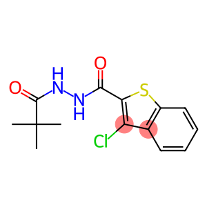 3-chloro-N'-(2,2-dimethylpropanoyl)-1-benzothiophene-2-carbohydrazide