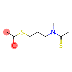 Ethanethioic  acid,  S-[3-[methyl(1-thioxoethyl)amino]propyl]  ester