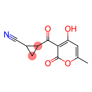Cyclopropanecarbonitrile, 2-[(4-hydroxy-6-methyl-2-oxo-2H-pyran-3-yl)carbonyl]- (9CI)