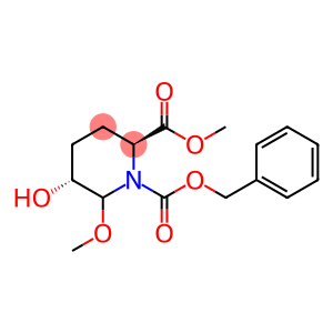 1,2-Piperidinedicarboxylic acid, 5-hydroxy-6-methoxy-, 2-methyl 1-(phenylmethyl) ester, (2S,5R)-