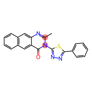 3-(5-Phenyl-1,3,4-thiadiazol-2-yl)-2-methylbenzo(g)quinazolin-4(3H)-on e