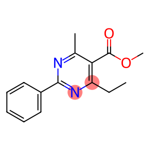 5-Pyrimidinecarboxylic acid, 4-ethyl-6-methyl-2-phenyl-, methyl ester