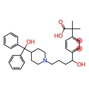 2-[4-(1-hydroxy-4-{4-[hydroxy(diphenyl)methyl]piperidin-1-yl}butyl)phenyl]-2-methylpropanoic acid