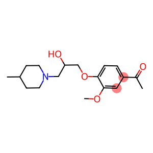 1-{4-[2-hydroxy-3-(4-methyl-1-piperidinyl)propoxy]-3-methoxyphenyl}ethanone