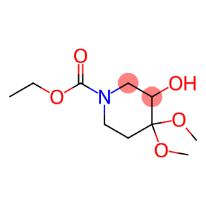 3-Hydroxy-4,4-dimethoxypiperidine-1-carboxylic acid ethyl ester