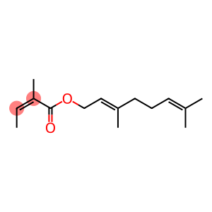 (Z)-2-Methyl-2-butenoic acid (E)-3,7-dimethyl-2,6-octadienyl ester