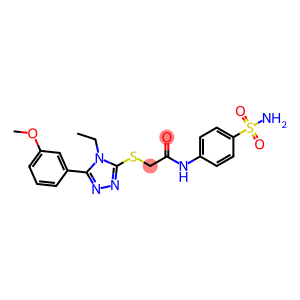 Acetamide, N-[4-(aminosulfonyl)phenyl]-2-[[4-ethyl-5-(3-methoxyphenyl)-4H-1,2,4-triazol-3-yl]thio]-