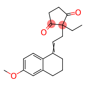 2-ethyl-2-[(2Z)-2-(6-methoxy-3,4-dihydro-2H-naphthalen-1-ylidene)ethyl]cyclopentane-1,3-dione