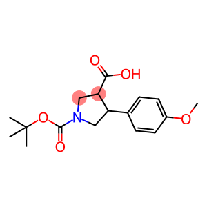 4-(4-methoxyphenyl)-1-[(2-methylpropan-2-yl)oxycarbonyl]pyrrolidine-3-carboxylic acid