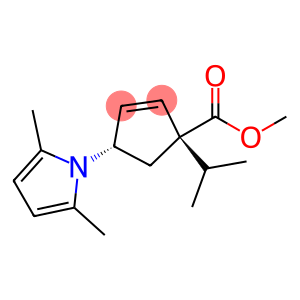 2-Cyclopentene-1-carboxylic acid, 4-(2,5-dimethyl-1H-pyrrol-1-yl)-1-(1-methylethyl)-, methyl ester, (1S,4S)-