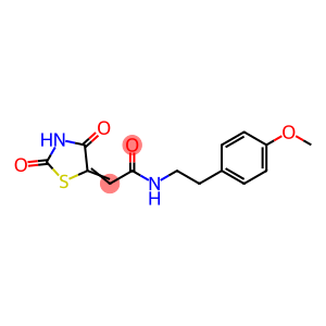 2-(2,4-dioxo-1,3-thiazolidin-5-ylidene)-N-[2-(4-methoxyphenyl)ethyl]acetamide