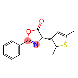 2-Oxazolin-5-one,  4-(2,5-dimethyl-3-thenylidene)-2-phenyl-  (5CI)