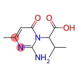 1(6H)-Pyrimidineacetic  acid,  2-amino--alpha--isopropyl-4-methyl-6-oxo-  (5CI)