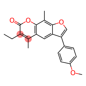 7H-Furo[3,2-g][1]benzopyran-7-one, 6-ethyl-3-(4-methoxyphenyl)-5,9-dimethyl-