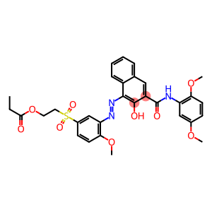 N-(2,5-dimethoxyphenyl)-3-hydroxy-4-[[2-methoxy-5-[[2-(1-oxopropoxy)ethyl]sulphonyl]phenyl]azo]naphthalene-2-carboxamide