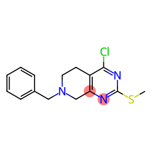 Pyrido[3,4-d]pyrimidine, 4-chloro-5,6,7,8-tetrahydro-2-(methylthio)-7-(phenylmethyl)-