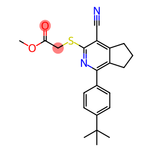 methyl 2-{[1-(4-tert-butylphenyl)-4-cyano-5H,6H,7H-cyclopenta[c]pyridin-3-yl]sulfanyl}acetate