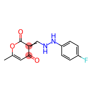 (3Z)-3-{[2-(4-fluorophenyl)hydrazin-1-yl]methylidene}-6-methyl-3,4-dihydro-2H-pyran-2,4-dione