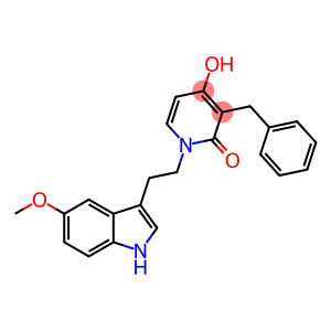 2(1H)-Pyridinone, 4-hydroxy-1-[2-(5-methoxy-1H-indol-3-yl)ethyl]-3-(phenylmethyl)-
