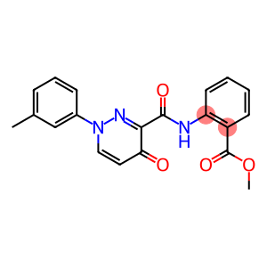 Benzoic acid, 2-[[[1,4-dihydro-1-(3-methylphenyl)-4-oxo-3-pyridazinyl]carbonyl]amino]-, methyl ester