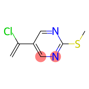 Pyrimidine, 5-(1-chloroethenyl)-2-(methylthio)- (9CI)