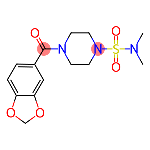 4-(1,3-benzodioxol-5-ylcarbonyl)-N,N-dimethyl-1-piperazinesulfonamide