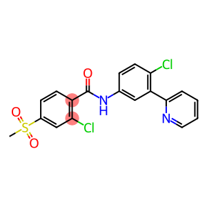2-氯-N-(4-氯-3-(吡啶-2-基)苯基)-4-(甲基磺酰基)苯甲酰胺
