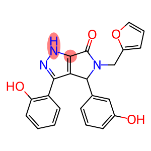 Pyrrolo[3,4-c]pyrazol-6(1H)-one, 5-(2-furanylmethyl)-4,5-dihydro-3-(2-hydroxyphenyl)-4-(3-hydroxyphenyl)-