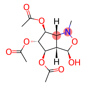 1H-Cyclopent[c]isoxazole-3,4,5,6-tetrol, hexahydro-1-methyl-, 4,5,6-triacetate, [3R-(3α,3aα,4α,5β,6α,6aα)]- (9CI)