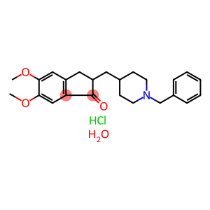 1-benzyl-4-((5,6-dimethoxy-1-indanon)-2-yl)methylpiperidine hydrochloride monohydrate