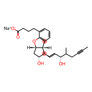 sodium 4-{2-hydroxy-1-[(1E)-3-hydroxy-4-methyloct-1-en-6-yn-1-yl]-2,3,3a,8b-tetrahydro-1H-benzo[b]cyclopenta[d]furan-5-yl}butanoate