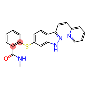 N-甲基-2-[[3-[(1Z)-2-(2-吡啶基)乙烯基]-1H-吲唑-6-基]硫代]苯甲酰胺