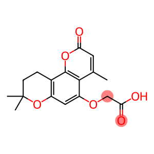 2-[(4,8,8-trimethyl-2-oxo-9,10-dihydropyrano[6,5-h]chromen-5-yl)oxy]acetic acid