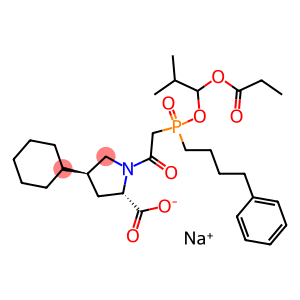 (4S)-4-cyclohexyl-1-{[{[(1S)-2-methyl-1-(propanoyloxy)propyl]oxy}(4-phenylbutyl)phosphoryl]acetyl}-L-proline