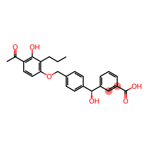 Benzoic acid, 3-((S)-(4-((4-acetyl-3-hydroxy-2-propylphenoxy)methyl)phenyl)hydroxymethyl)-