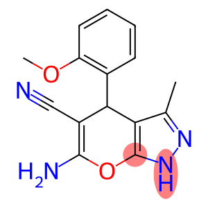 6-amino-4-(2-methoxyphenyl)-3-methyl-1H,4H-pyrano[2,3-c]pyrazole-5-carbonitrile