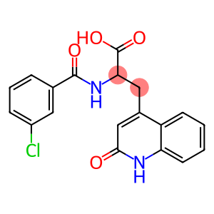 4-Quinolinepropanoic acid, α-[(3-chlorobenzoyl)amino]-1,2-dihydro-2-oxo-