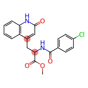 4-Quinolinepropanoic acid, α-[(4-chlorobenzoyl)amino]-1,2-dihydro-2-oxo-, methyl ester