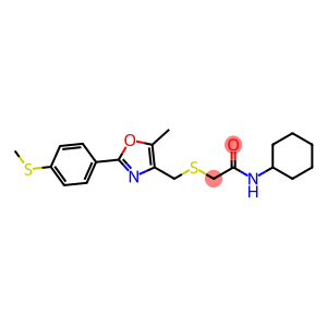 Acetamide, N-cyclohexyl-2-[[[5-methyl-2-[4-(methylthio)phenyl]-4-oxazolyl]methyl]thio]-